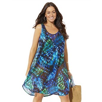 Swimsuits for All Women's Quincy Mesh High Low Cover Up Tunic