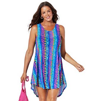 Swimsuits for All Women's Quincy Mesh High Low Cover Up Tunic