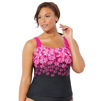 Swimsuits for All Women's Chlorine Resistant Classic Tankini Top