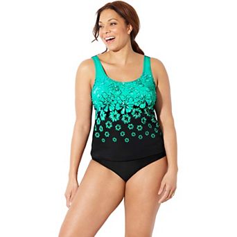 Swimsuits for All Women's Chlorine Resistant Classic Tankini Top