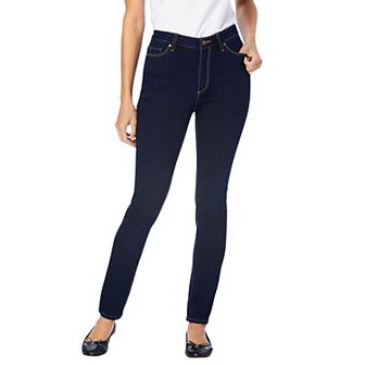 Woman Within Plus Size Petite Slim-Leg Stretch Comfort Denim Five-Pocket Jeans