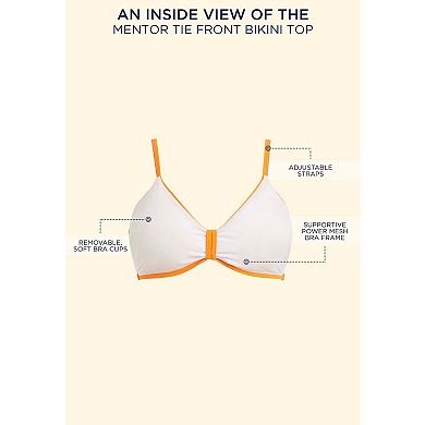 Swimsuits for All Women's Mentor Tie Front Bikini Top