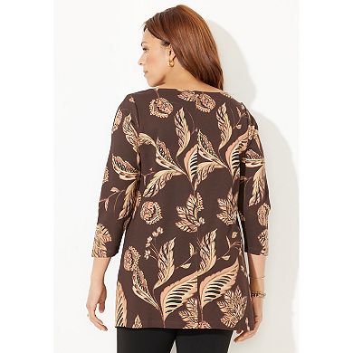 Catherines Women's Plus Size Ponte Tunic