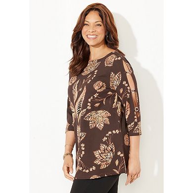 Catherines Women's Plus Size Ponte Tunic
