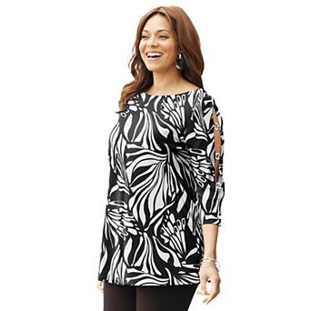 Catherines Women's Plus Size Ponte Tunic
