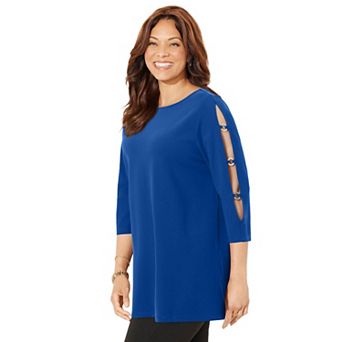 Catherines Women's Plus Size Ponte Tunic