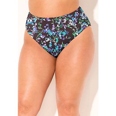 Swimsuits for All Women's Side Shirred High Waist Swim Brief