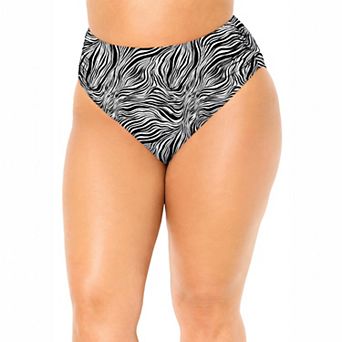 Swimsuits for All Women's Side Shirred High Waist Swim Brief