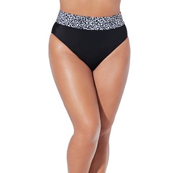 Swimsuits for All Women's High Waist Cheeky Shirred Brief