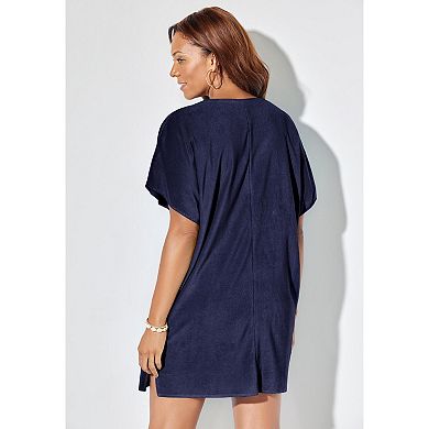 Swimsuits for All Women's French Terry Lightweight Cover Up Tunic