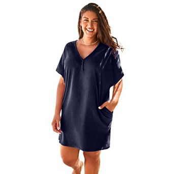Swimsuits for All Women's French Terry Lightweight Cover Up Tunic