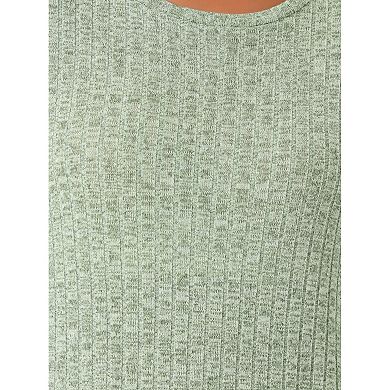 Womens Pajamas 2 Piece Sets Ribbed Knit Outfits Long Sleeved Top With Slim Biker Shorts Lounge Set