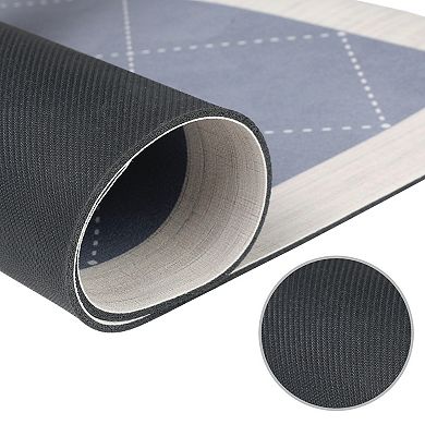 Geometry Kitchen Rug Cushioned Kitchen Floor Mat Non Slip Waterproof Comfort Carpet 18" X 28"