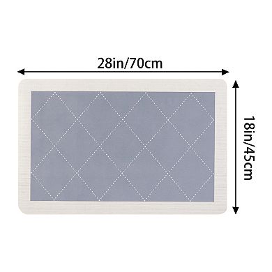 Geometry Kitchen Rug Cushioned Kitchen Floor Mat Non Slip Waterproof Comfort Carpet 18" X 28"