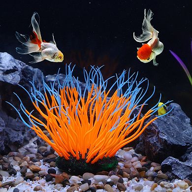 Glowing Aquarium Simulation Coral 4.33" Fluorescence Floating For Fish Tank Decor Orange