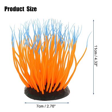 Glowing Aquarium Simulation Coral 4.33" Fluorescence Floating For Fish Tank Decor Orange