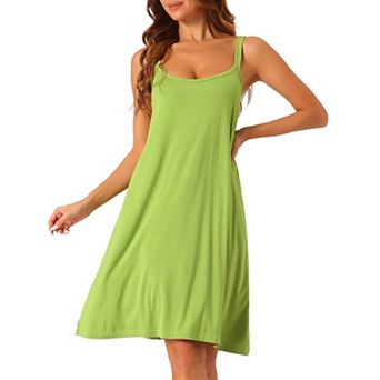 Womens Nightgown Backless Loose Pajamas Cross Suspenders Spaghetti Straps Casual Loungewear Plus