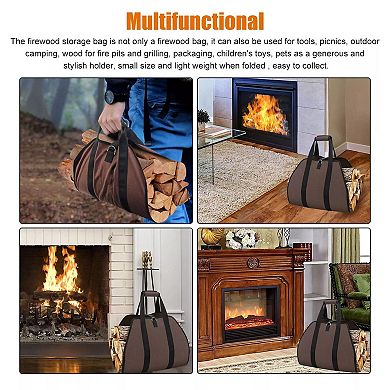 Heavy Duty Firewood Log Carrier Bag