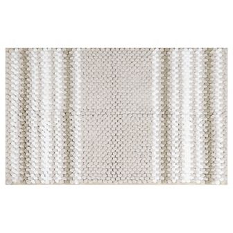 Striped Bathroom Rugs Absorbent Fluffy Chenille Bath Mat Rug, Non Slip Bathroom Floor Mat