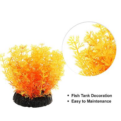 1 Pcs Aquarium Plants Decorations Artificial Aquatic Plant Yellow