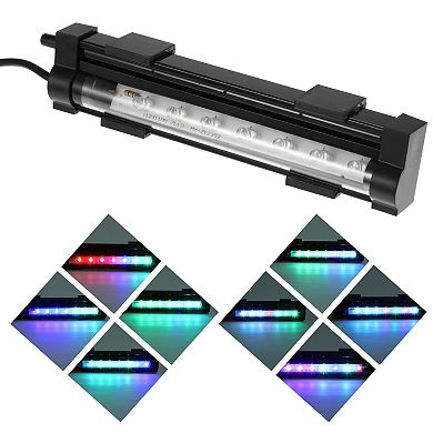 Aquarium Led Light Full Spectrum Fish Tank Light 7 Light Beads 1w 5.9" Colorful