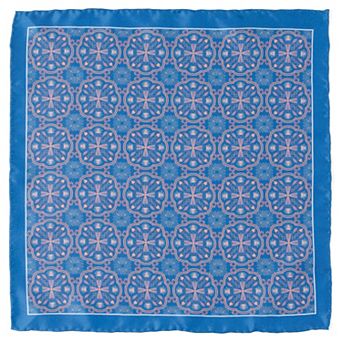 Aboriginal Ornament Patterned Blue Pocket Square
