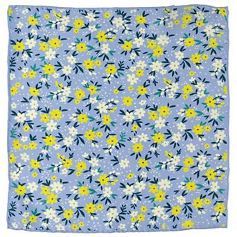 Floral Blue Pocket Square