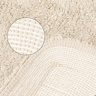 100% Cotton Mat Rug Plush Water Absorbent Luxury Rectangular For Bathroom Vanity, Shower