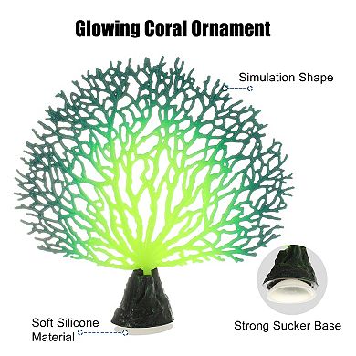 Aquarium Simulation Coral Fluorescence Floating Aquatic Artificial Plant Decoration Green