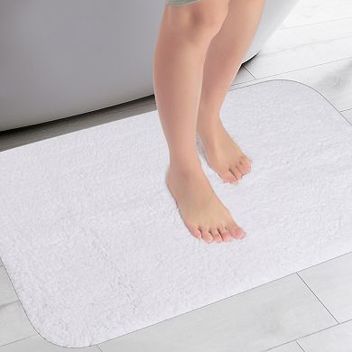 1Pcs 100% Cotton Mat Rug, Plush Water Absorbent Luxury Rectangular for Bathroom Vanity 20" x 32"
