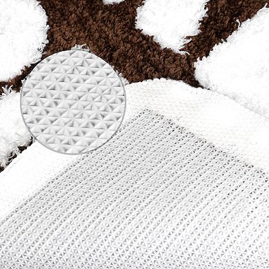 Cute Letter Bathroom Mat, Soft Non Slip Absorbent Bath Rug Machine Washable