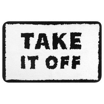 Cute Letter Bathroom Mat, Soft Non Slip Absorbent Bath Rug Machine Washable