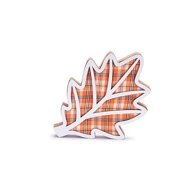 Melrose 2-pc. Harvest Plaid Leaf Table Decor Set