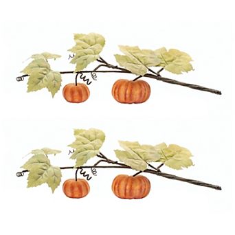 Melrose 2 pc Artificial Fall Pumpkin Vine Stem Set