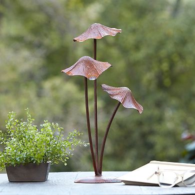Melrose Outdoor Metal Mushroom Garden Accent Decor