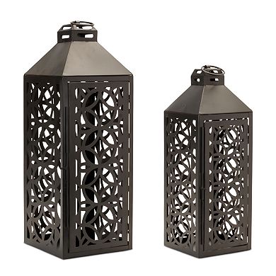 Melrose 2-pc. Geometric Metal Lantern Table Decor Set