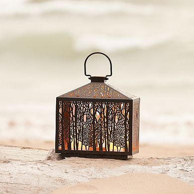 Melrose Forest Lantern with Gold Accent Table Decor