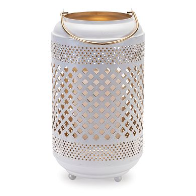 Melrose Lattice Punched Metal Lantern