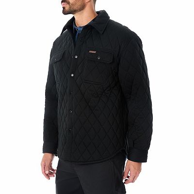 Men's Smith's Workwear Snap Closure Diamond Quilted Shirt Jacket