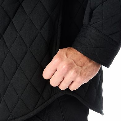 Men's Smith's Workwear Snap Closure Diamond Quilted Shirt Jacket