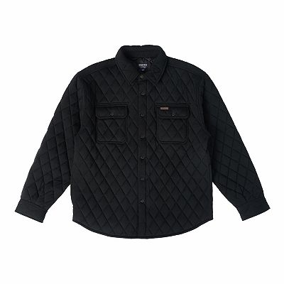 Men's Smith's Workwear Snap Closure Diamond Quilted Shirt Jacket