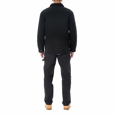 Men's Smith's Workwear Snap Closure Diamond Quilted Shirt Jacket