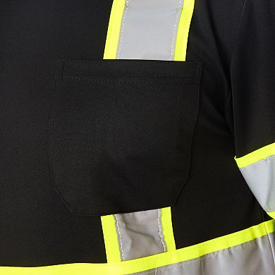 Men's Smith's Workwear Long Sleeve High-Visibility Reflective Safety Tee