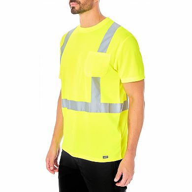 Men's Smith's Workwear Short Sleeve High-Visibility Reflective Safety Tee