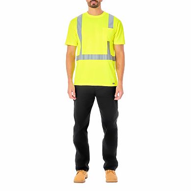 Men's Smith's Workwear Short Sleeve High-Visibility Reflective Safety Tee