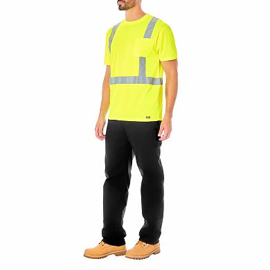 Men's Smith's Workwear Short Sleeve High-Visibility Reflective Safety Tee