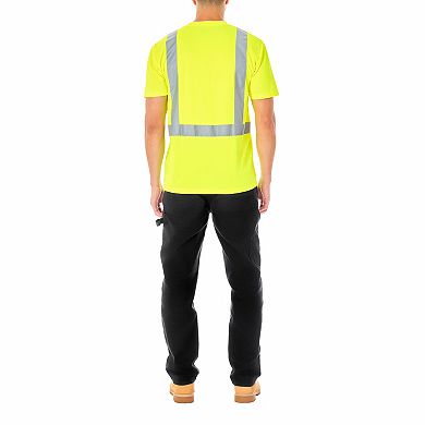 Men's Smith's Workwear Short Sleeve High-Visibility Reflective Safety Tee