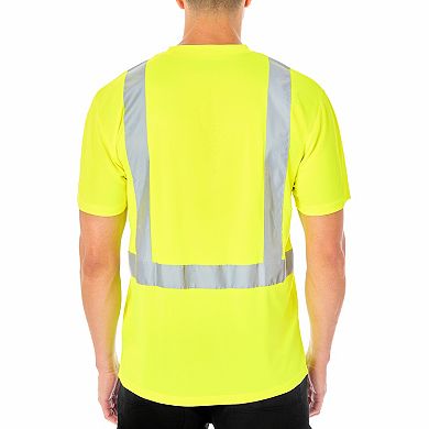 Men's Smith's Workwear Short Sleeve High-Visibility Reflective Safety Tee