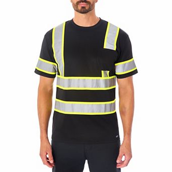 Men's Smith's Workwear Short Sleeve High-Visibility Reflective Safety Tee