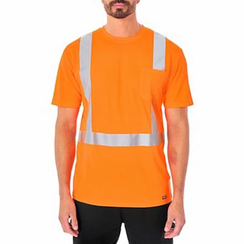 Men's Smith's Workwear Short Sleeve High-Visibility Reflective Safety Tee